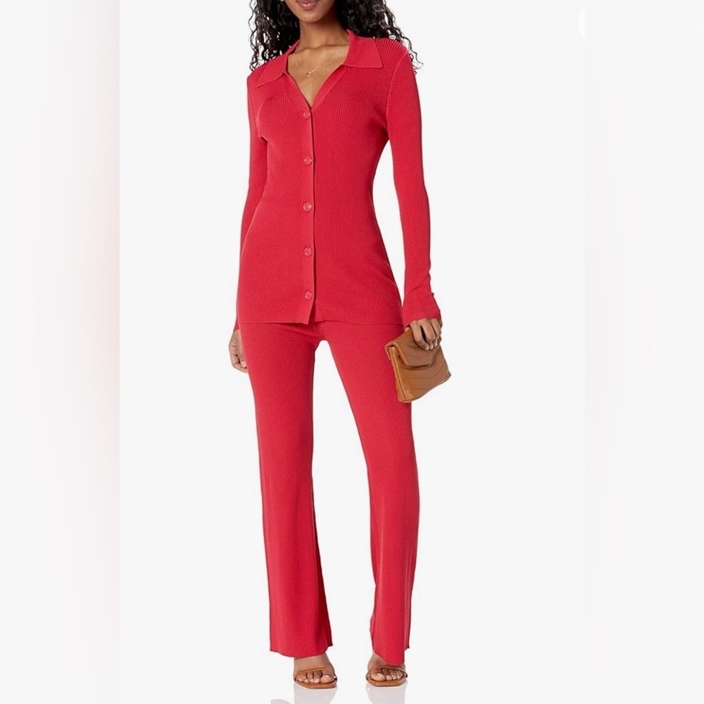 The Drop Ellison Rib Flare Leg, Size L